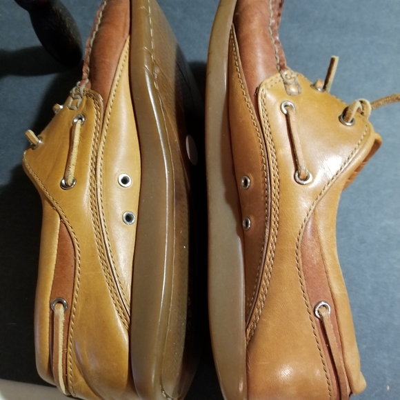 Sebago Dockside Leather Boat Slip On Casual Shoes Rust Tan Sz 7.5 - Picture 11 of 14